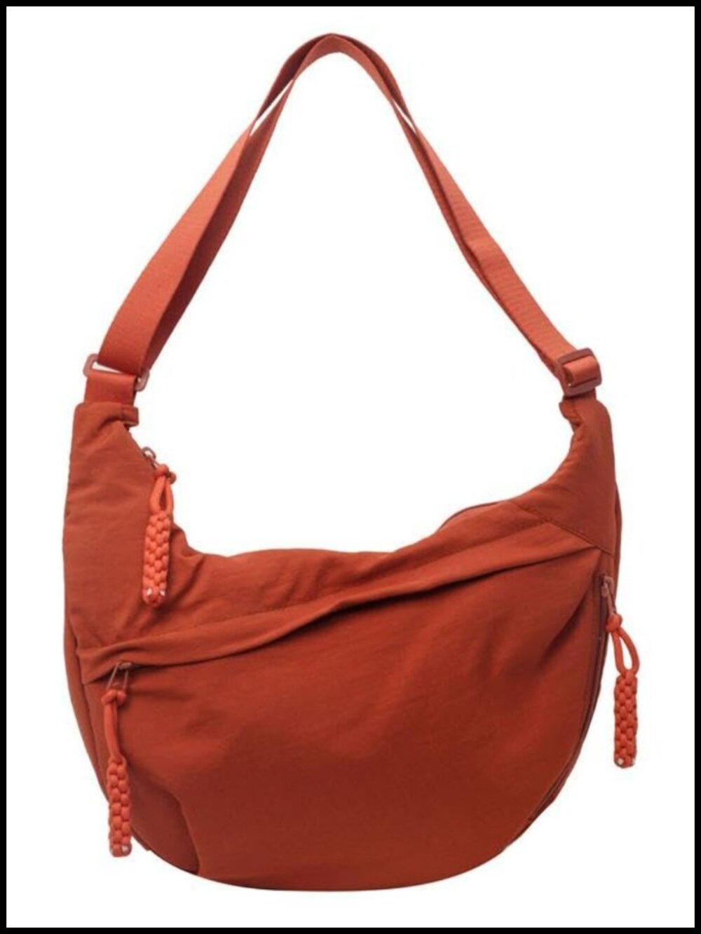 Nylon Crescent Crossbody Bag Quilted Hobo Shoulder Tote Sling Purse for Travel